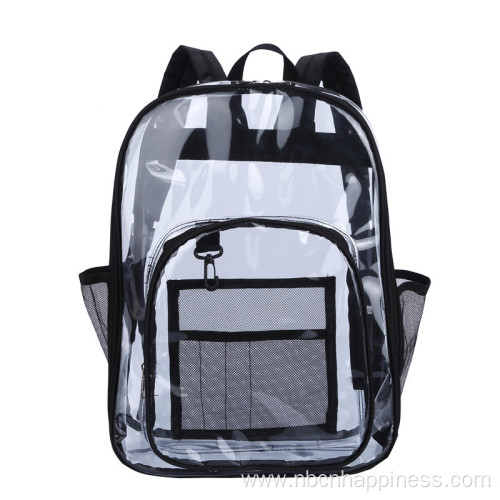 large hiking heavy duty transparent pvc clear backpack